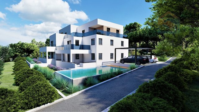 Projekt vile s bazenom (3 apartmana) - Milna (otok Brač)