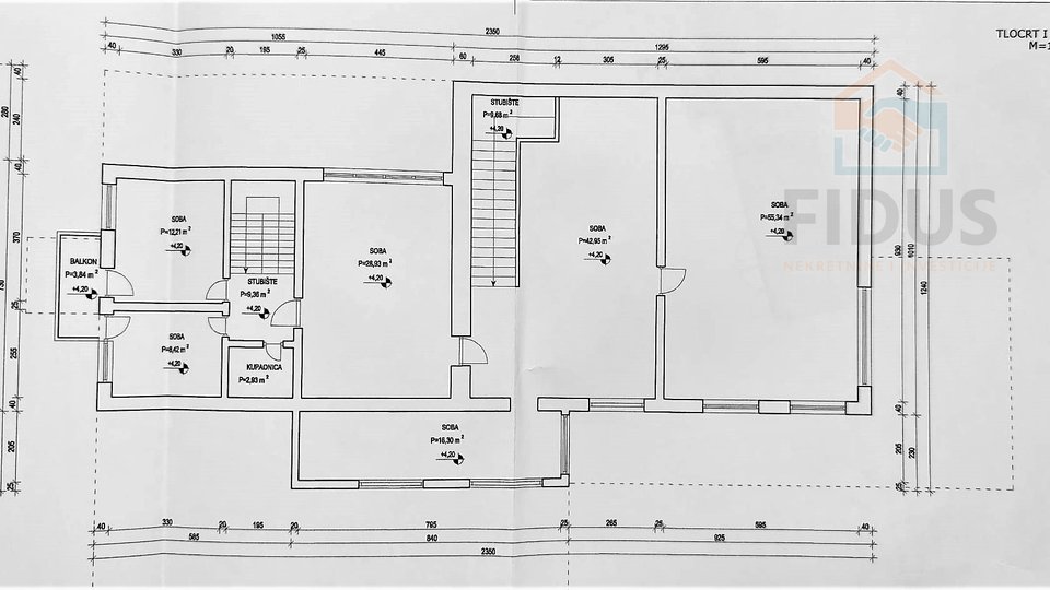 Zimmervermietung, 1013 m2, Vermietung, Osijek - Briješće